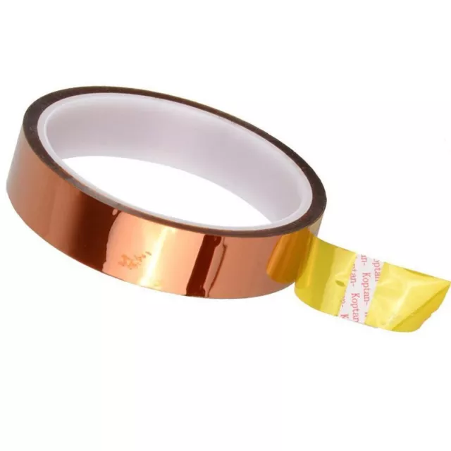 20mm 2cm X 30M 100ft Tape High Temperature Heat Resistant Polyimide 3