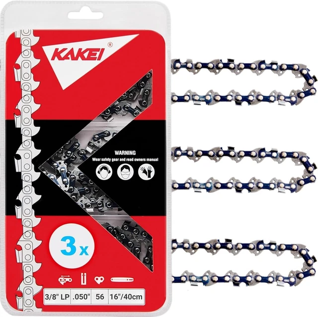 SWS Forst Sägekette Langer Schneidezahn - 3/8" 1,3 Mm 56 TG, Kompatibel Mit Dolmar & Echo Motorsägen