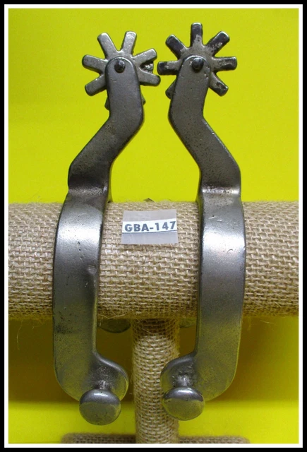 Unmarked HEAVY DUTY LONG ELBOW SHANKS Cowboy Using Ranch Spurs