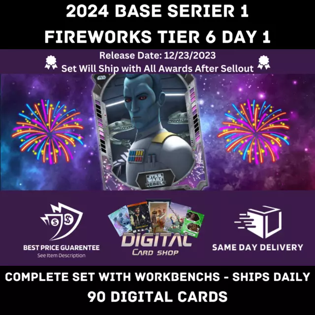 TOPPS STAR WARS Card Trader 2024 Base Series 1 FIREWORKS Tier 6 PRESALE
