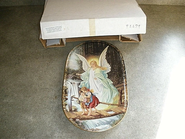 1995 Behuteter Heimweg GUARDIAN ANGEL Bradford Exchange German Oval Plate
