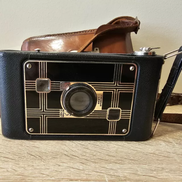Kodak Jiffy Twindar Lens Appareil Photo Ancien Soufflet