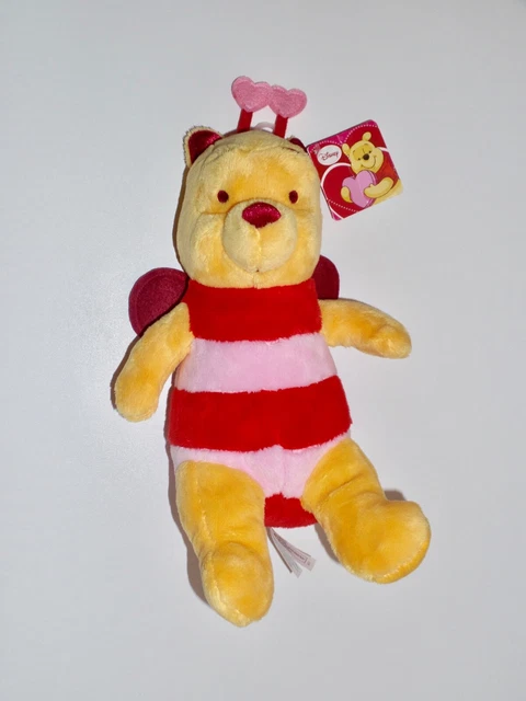DISNEY WINNIE POOH Bär Teddybär Bear NICOTOY 32 cm Stofftier Teddy rosa gelb NEU