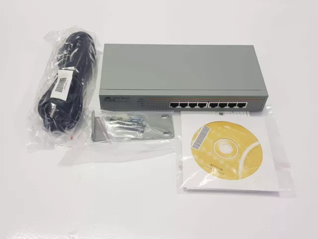 Allied Telesis At-Fs708 8-Port 10/100 Mbps Fast Ethernet Switch 705-001664 Rev A