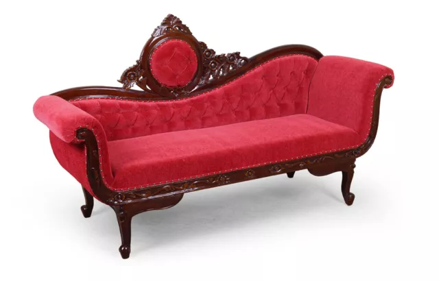 Chesterfield Sofa Button Tufted  Couch velvet fabric palace style 80182d