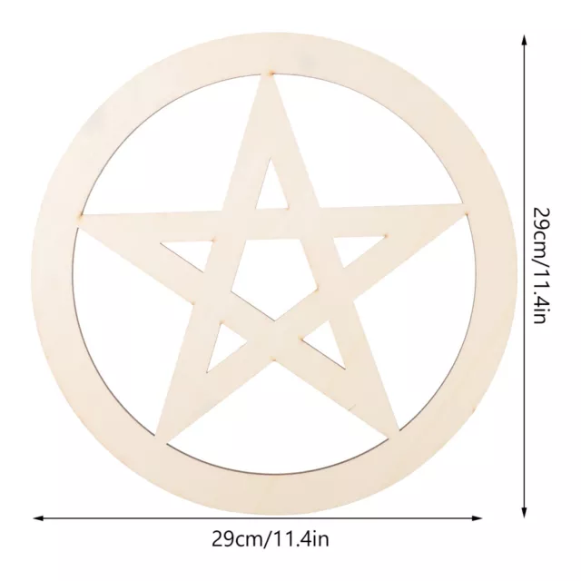 Pentagram Wooden Wall Sign for Wicca Altars and Decor-