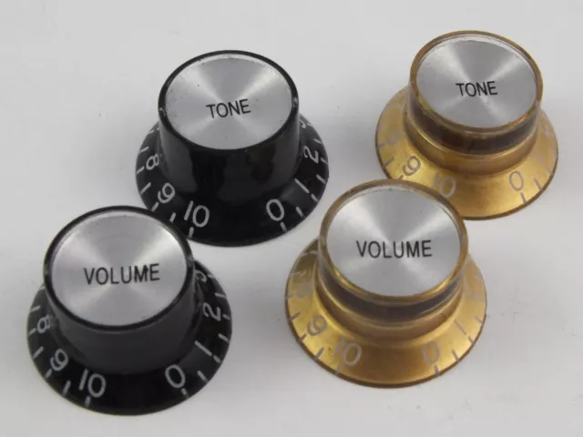 BELL REFLECTOR KNOBS in 2 Colours for Epiphone Gibson style LP & SG guitars