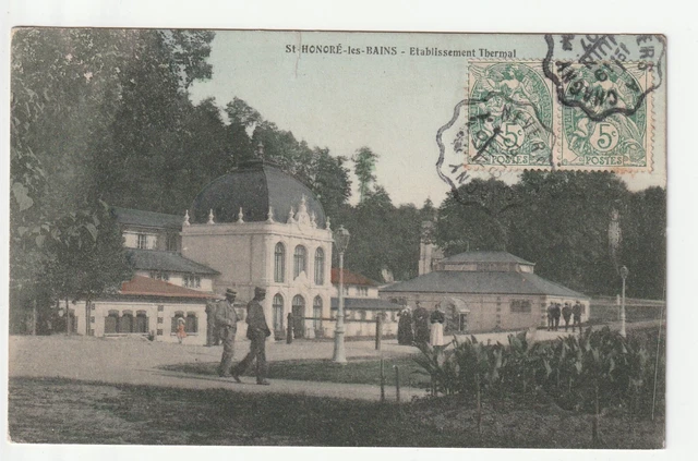 SAINT HONORE LES BAINS - Nievre - CPA 58  Etablissement Thermal - Mini déchirure