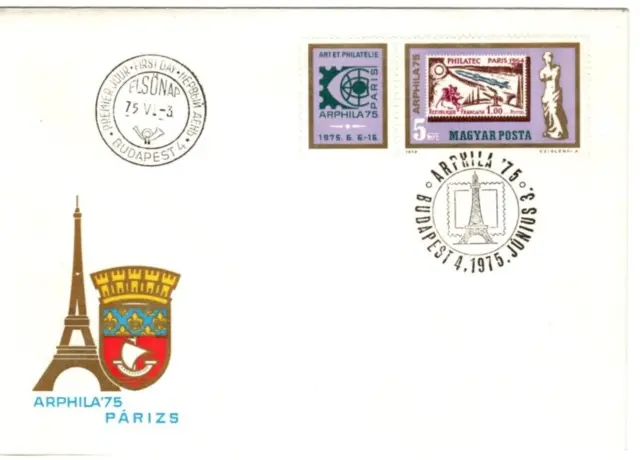 HUNGARY - 1975. FDC  - Arphila, Paris - Venus of Milo  Mi : 3043.