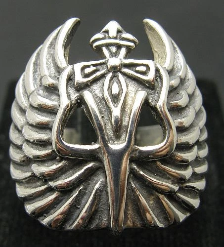 Plain Sterling Silver Ring Solid 925 Fleur De Lis Dagger Angel Wings Handmade
