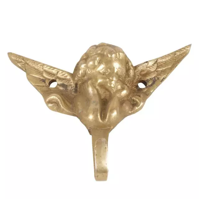Antique Brass Cherub Angel Wall  Hooks Hangers Holder Hanging Coat Towel Clothes