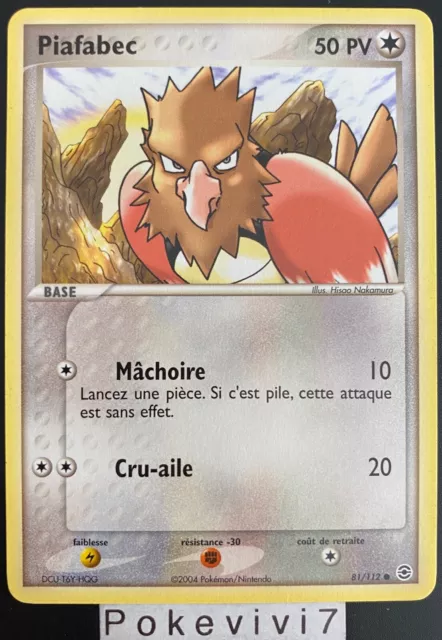 Carte Pokemon PIAFABEC 81/112 Bloc EX Rouge Feu Vert Feuille FR NEUF