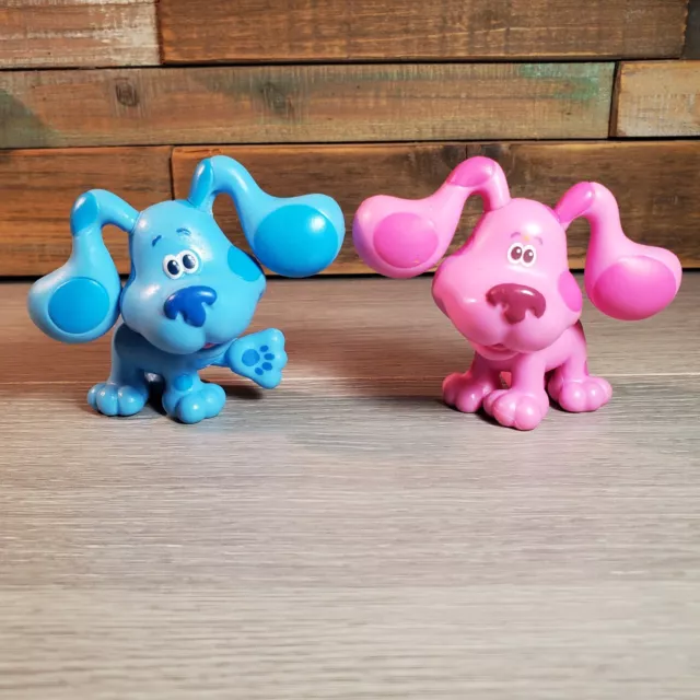 Blues Clues PVC Figures Blue Magenta 2019 Viacom Toys Cake Topper Dogs Puppies