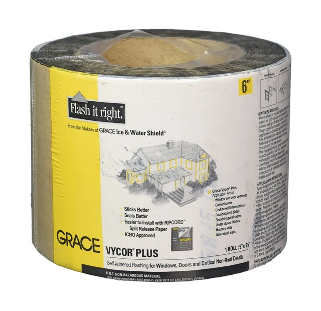 Grace Construction Products TV718306 6" x75'Vycor Flashing, Original Version