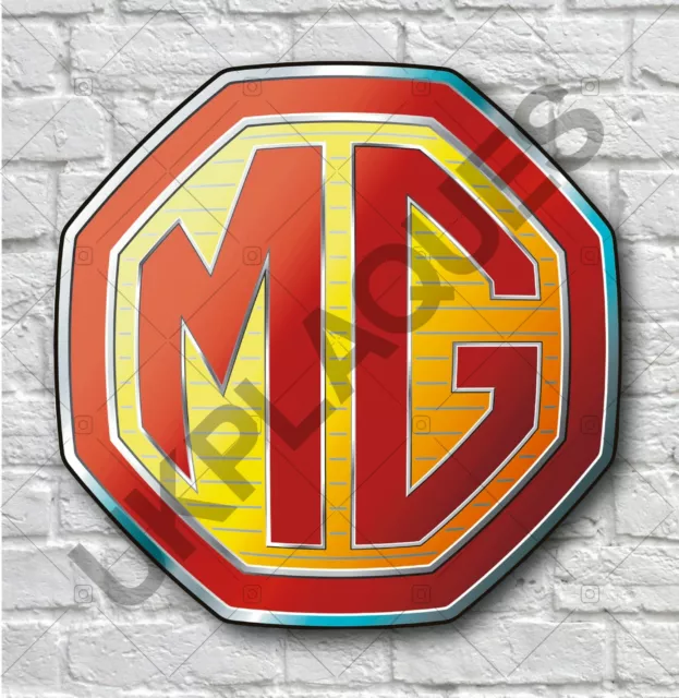 Mg 1990-2009 Badge Car Garage Sign Wall Plaque Car Classic Midget Mgb Gt Rx5