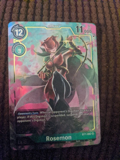 ROSEMON ALT ART Bt1-082 Digimon Card Pack Fresh 30.00 - PicClick UK