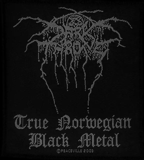 Darkthrone True Norwegian Black Metal gewebter Aufnäher woven Patch