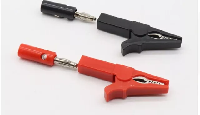 Clip alligatore 55 mm + SPINA BANANA, sonda di prova con cavo spina banana 4 mm CliA*/t
