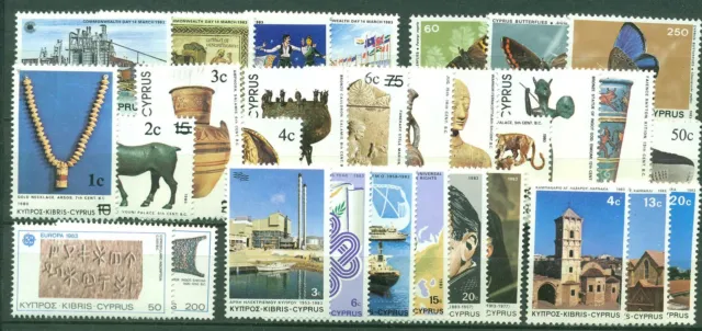Zypern Jahrgang 1983 Nr. 578 - 607 ** MNH Kat. 25,90 €