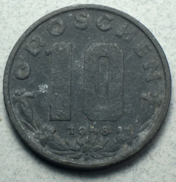 Austria 10 Groschen 1948 KM#2874 Europe Coin