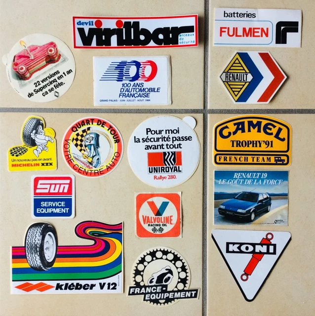 Autocollant Vinyle Rétro Van Surf - 14x14cm - Résiste Au Soleil & Intempéries - Fabriqué En France