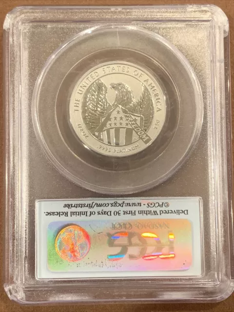 2007 W- Platinum American Eagle- $50 Statue Of Liberty- Rev PR- PCGS- PR70 2