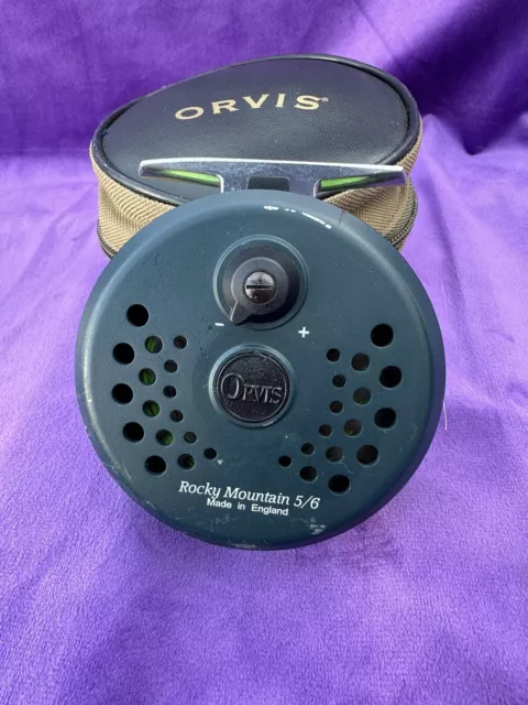 ORVIS ROCKY MOUNTAIN 5/6 Fly Fishing Reel with Line & Case, Made