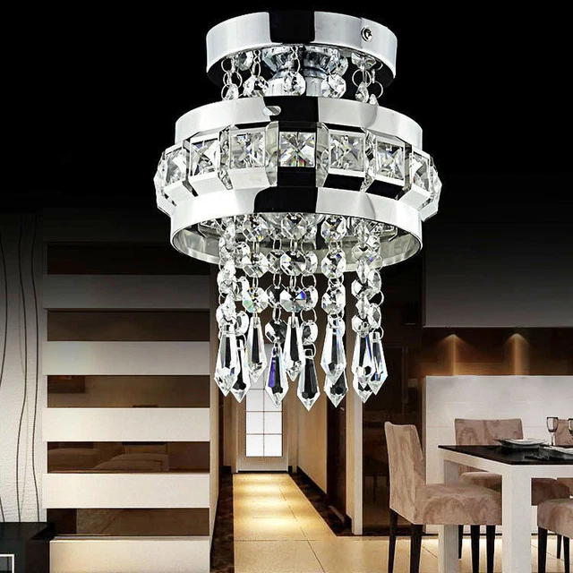 Crystal LED Light Modern Round Ceiling Chandelier Lamp Pendant Living Room Decor
