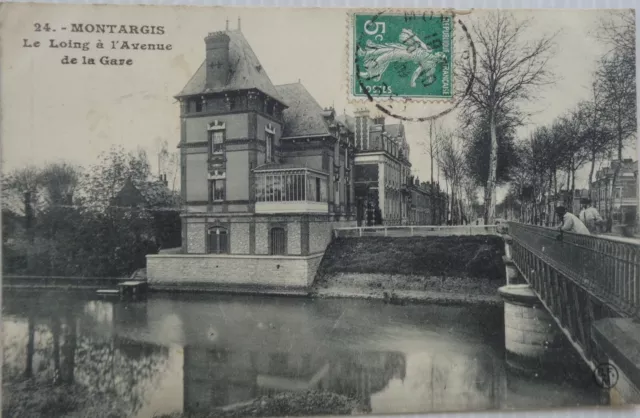Montargis 45 CPA The Loing IN L'Avenue Station Good Condition 1909