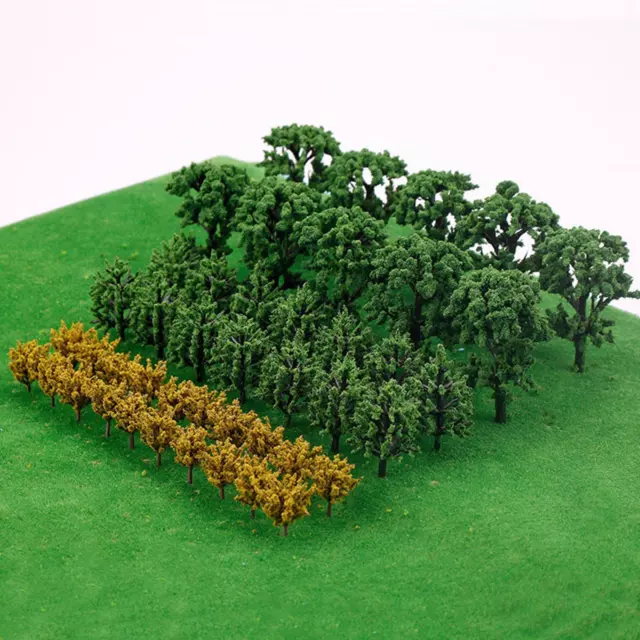 50PCS Trees Model Train Railroad Wargame Diorama Scenery Landscape Scale DIY