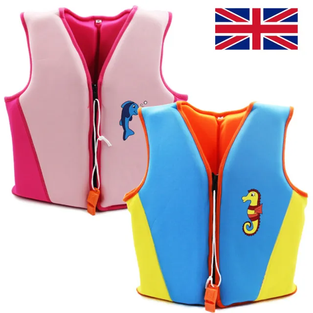 Kids Child Swim Life Jacket Float Vest Swimming Pool Buoyancy Aid Water Sport UK