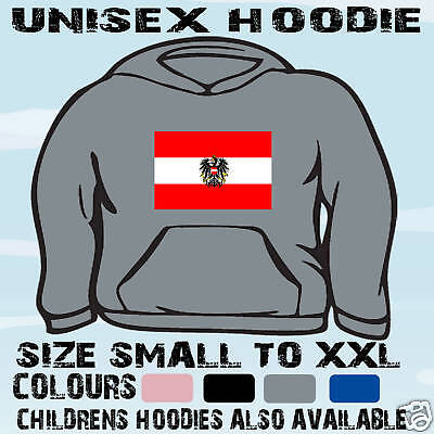 Austria Austrian Flag Emblem Unisex Hoodie Hooded Top