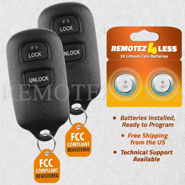 2 For 2007 2008 Toyota FJ Cruiser Keyless Entry Remote Car Key Fob