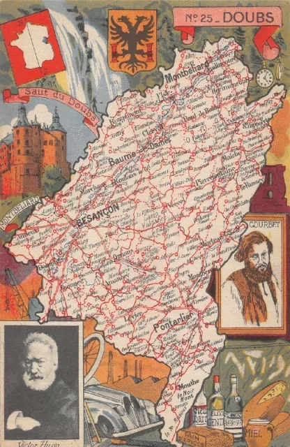 Carte Géographique Blondel et Rougery (CPSM) n°25 - DOUBS