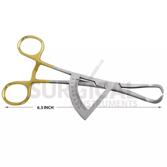 Bone Ridge Mapping Caliper Forceps Dental Implant - Gold Handles German Grade 2