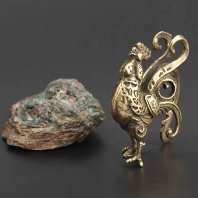 Estatua de pollo animal adorno artesanías estilo chino colgante antiguo útil