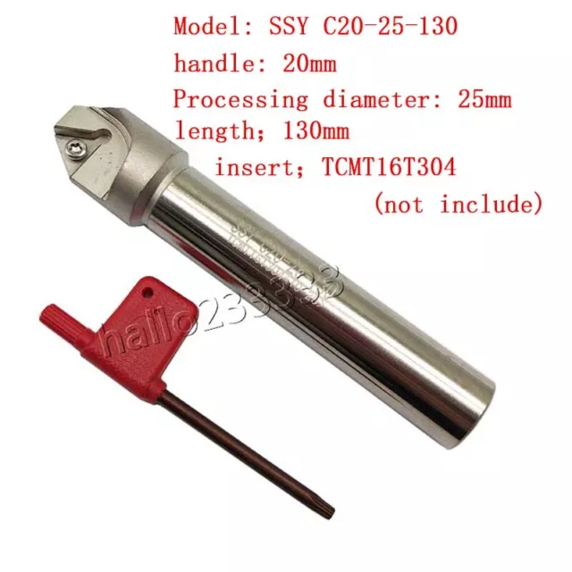 30° SSY C20-25-130 20mm Indexable Chamfer End Mill Cutter For TCMT16 Inserts