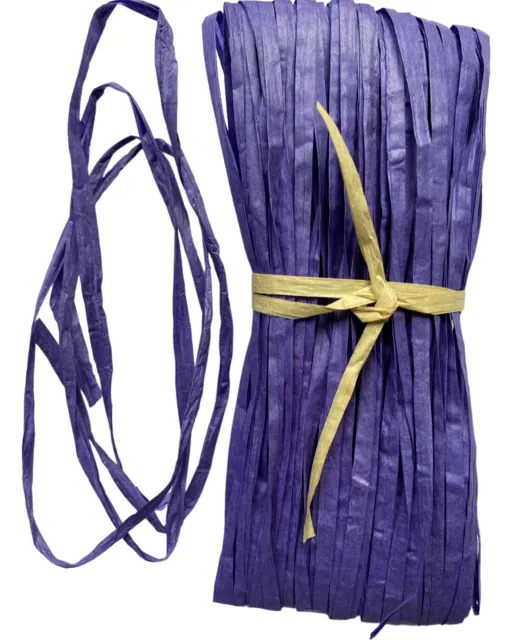 Cinta de regalo de papel Raffia decoraciones libro de recortes hágalo usted mismo artesanías púrpura 1m 20m