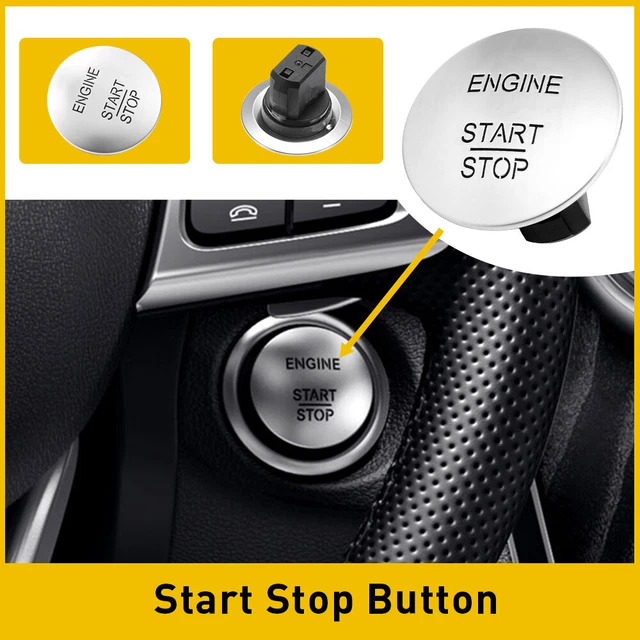 Bouton Start/stop Sans Clé Pour Mercedes-Benz - Chromé, Durable - Pour Démarrage Moteur