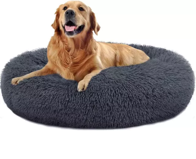 Hundebett Katzenbett Haustierbett Kuschelbett Bett Hundekorb Plüsch Donut Kissen