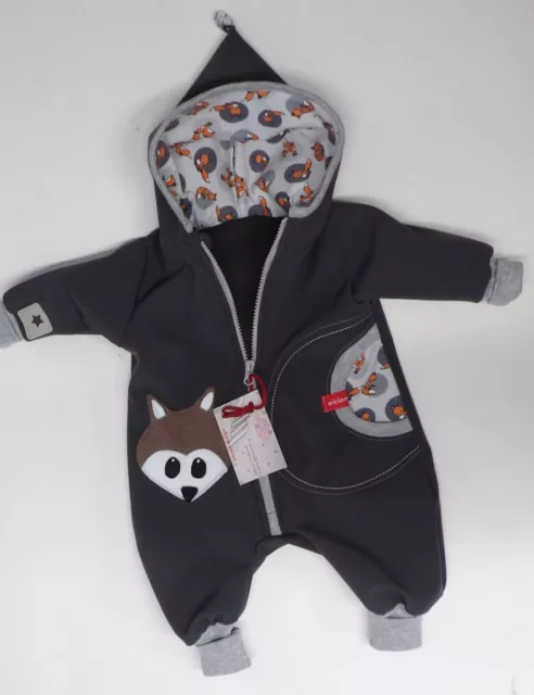 niciart design ♥SOFTSHELLOVERALL♥ SOFTSHELL ANZUG ♥ OVERALL BABY & KIDS ♥ Fuchs 2