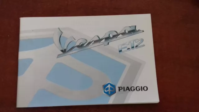 Libretto Uso E Manutenzione Piaggio Vespa Et2 1999 In Italiano Originale