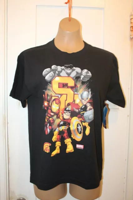 USC Trojans Authentic Apparel Marvel Hulk Thor Captain America Iron Man T-Shirt