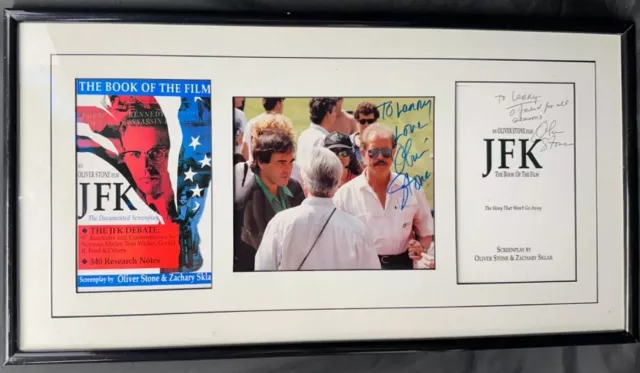 JFK Movie Memorabilia Autographed OLIVER STONE Photo Signed Kennedy Film Rare !