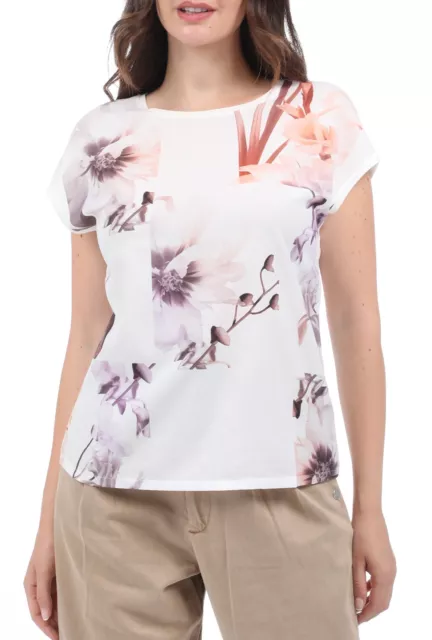 TED BAKER Lylie Vanilla blossom flower pattern floral print t-shirt tee top 3 12