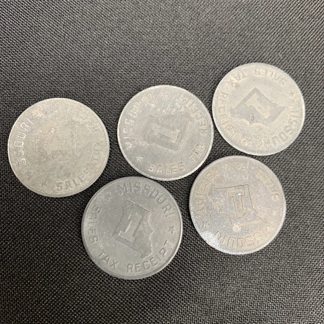 Lot De 5 Jetons Anciens Différents, Aluminium, époque XXe, Monnaie De Nécessité