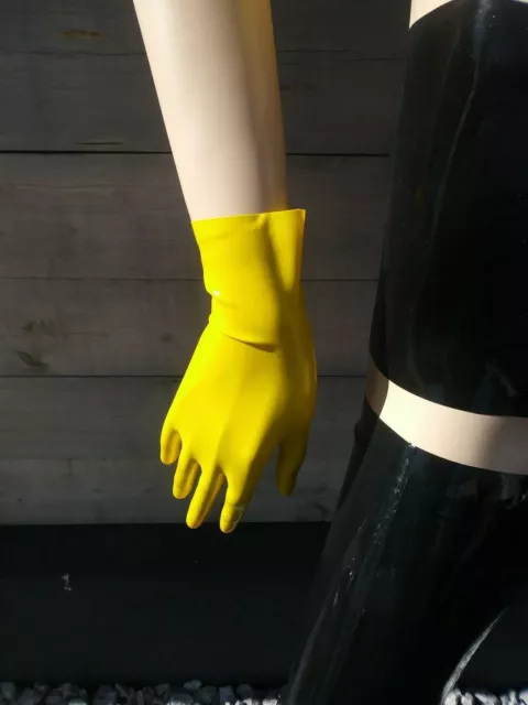 < LATEXVERTRIEB >  Latex-Handschuhe kurz, gelb + rot  !!