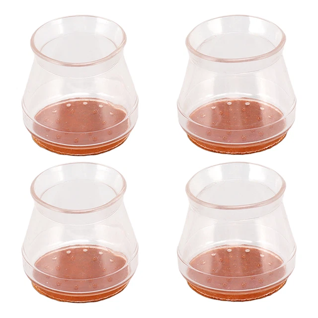 (3.5x3.8x3.3cm / 1.4x1.5x1.3in)Chair Leg Floor Protectors Easy Installation