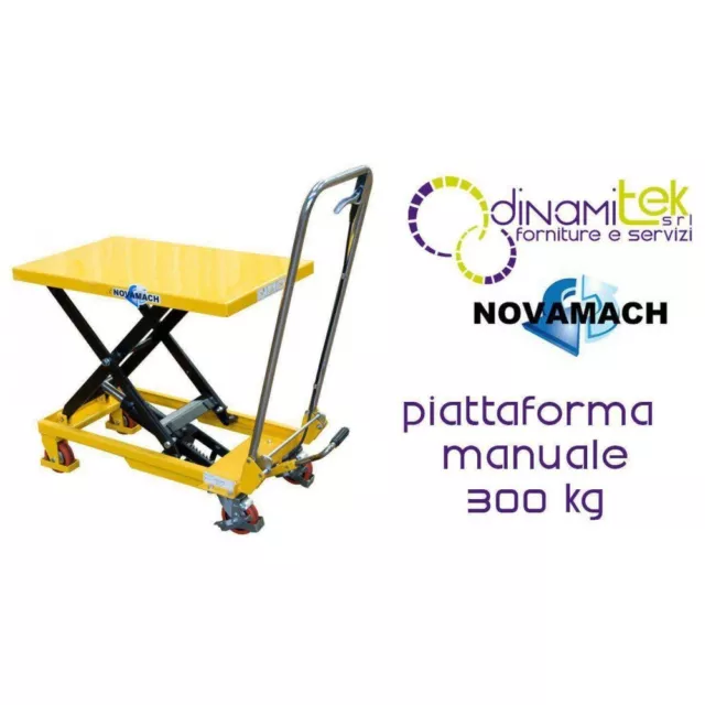 Np30 Piattaforma Manuale Altezza Regolabile Su Ruote Portata 300 Kg Novamach Dim