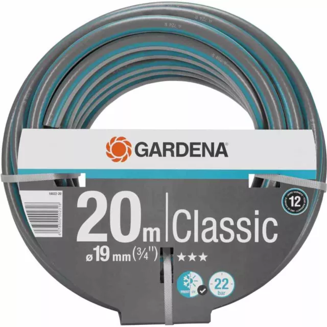 Gardena Classique Tuyau 18022-20 Tuyau D'Eau Tuyau D'Arrosage 20m 19mm 3/4 "